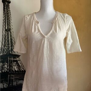 Lucky Brand cream 3/4 Sleeve Blouse